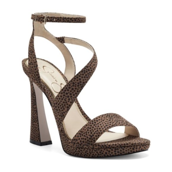 Jessica Simpson Shoes - NEW Jessica Simpson Friso Cheetah Print Flared Heel Platform Sandals Sz. 6